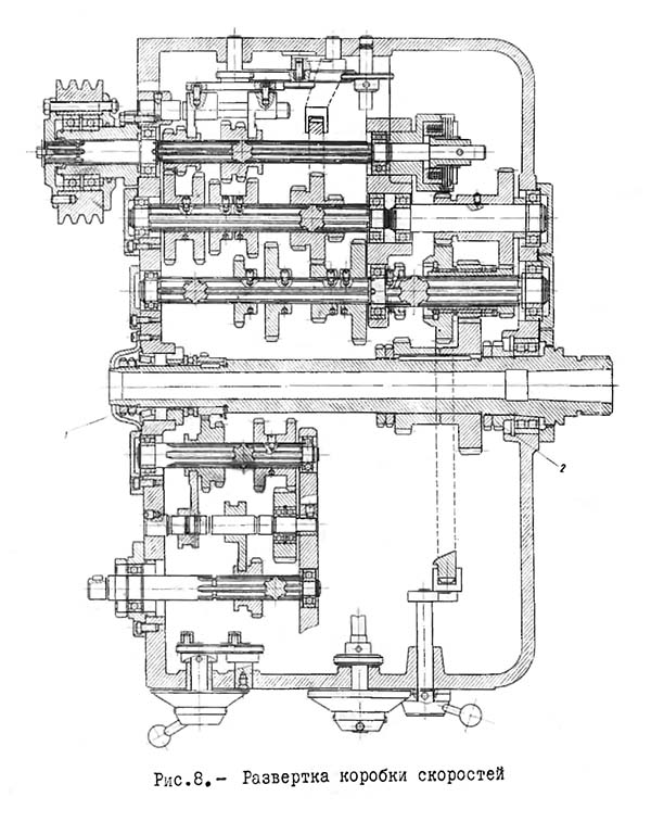 Коробка швидкостей токарно-гвинторізного верстата 1Л61 Коробка швидкостей токарно-гвинторізного верстата 1Л61